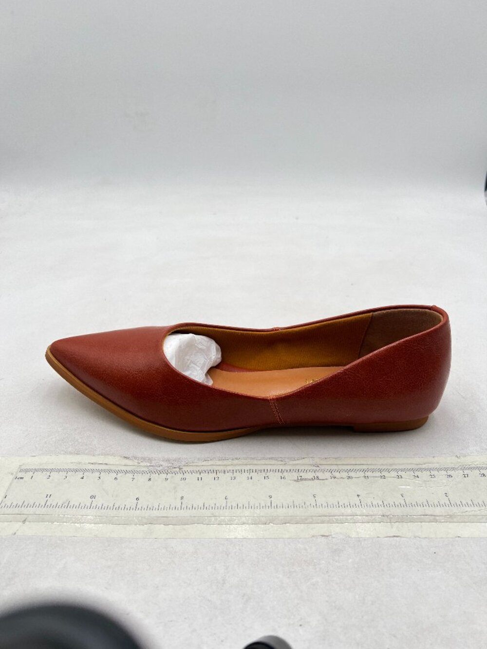 FOWT Brown Comfortable Slip On Pointed Toe Flat Heel Pumps Flats Daily Shoes